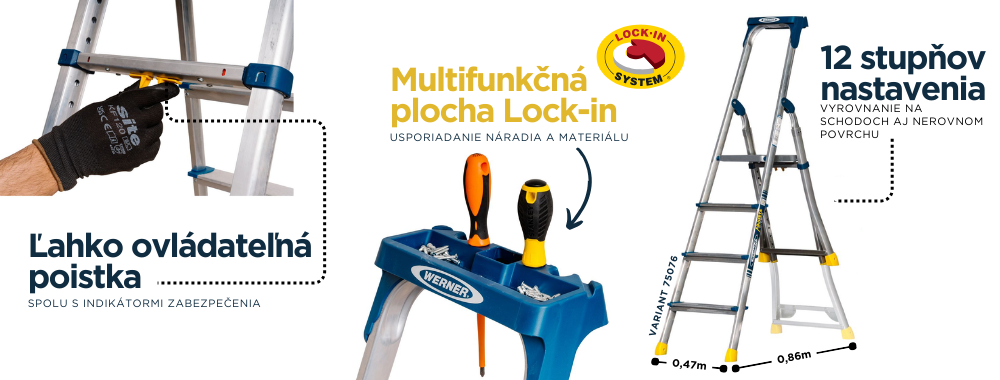 SK AdjustaStep PRO® Hlinikove profi schodiky detail 1